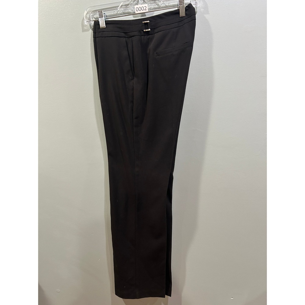 Sharagano Womens Black Straight Leg Dress Pants Size 4 Professional Workwear